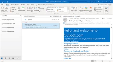 Регистрация аккаунта в Outlook