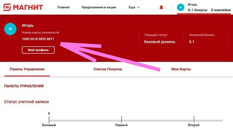 Регистрация бонусной карты Магнит