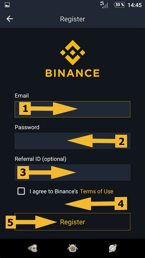 Регистрация на Binance