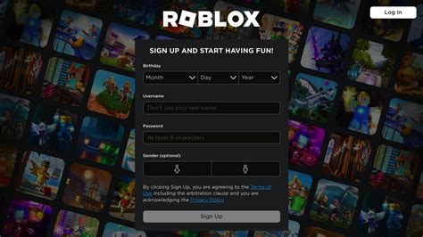 Регистрация на Roblox и выполнение установки