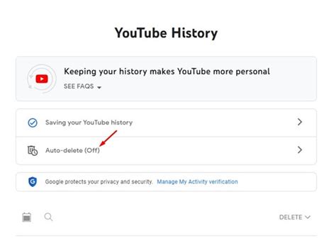 Регулярное удаление истории поиска на YouTube