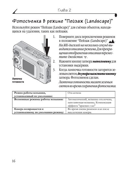 Режимы съемки и настройки