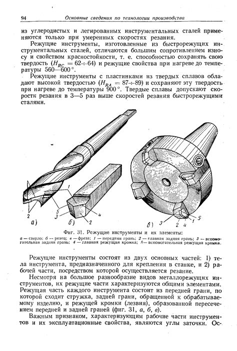 Режущие инструменты и их особенности