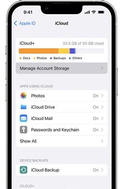 Резервное копирование через iCloud