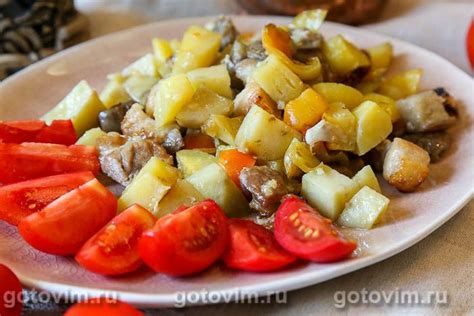 Рецепт 1: Жареный картофель с мясом и овощами