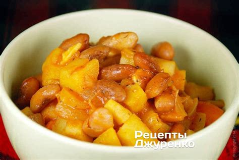 Рецепт 1: Фасоль с овощами и диетический соус