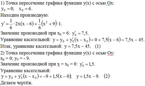 Решение задач на поиск касательной к графику функции