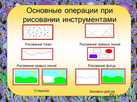 Рисование прямолинейных и кривых линий