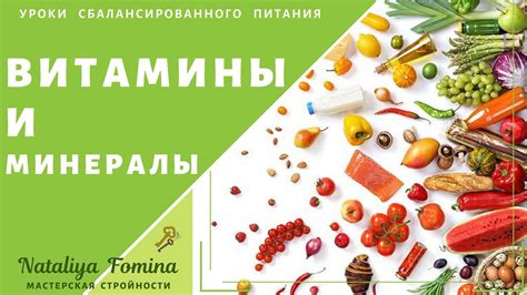 Роль витаминов и микроэлементов