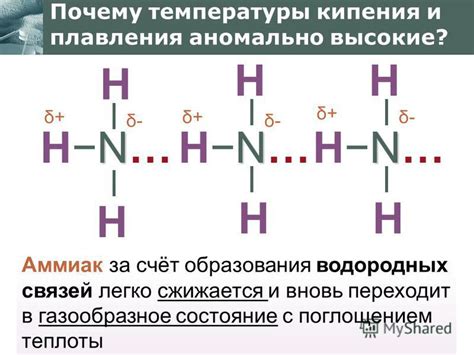 Роль водородных связей в определении температуры кипения