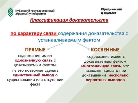 Роль доказательств и их вес в процессе