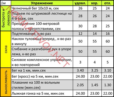 Роль физических нормативов в оценке физической подготовки