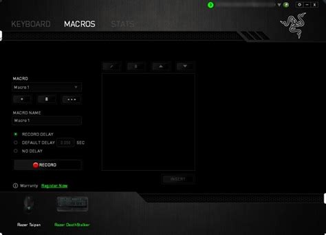 Руководство настройки макросов в программе Razer Synapse