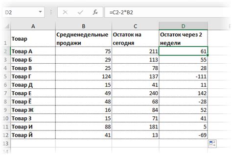 Синтаксис Excel формул