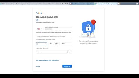 Создайте учетную запись Gmail