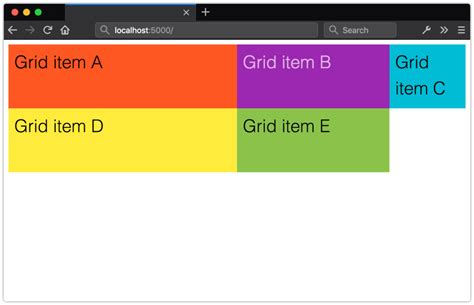 Создание блока с помощью Grid-свойств