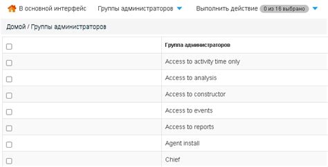 Создание группы администраторов