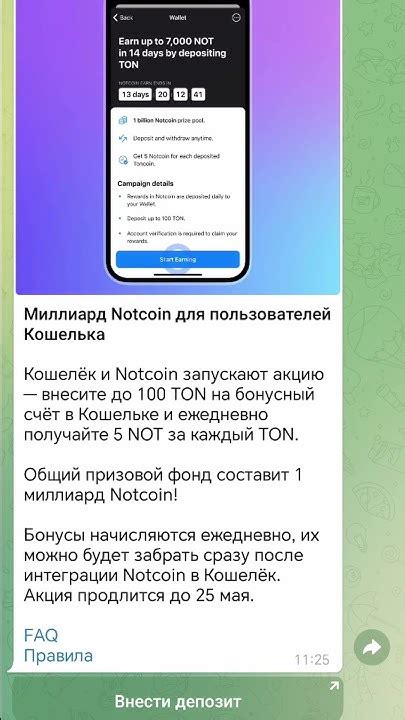 Создание и настройка кошелька в Telegram