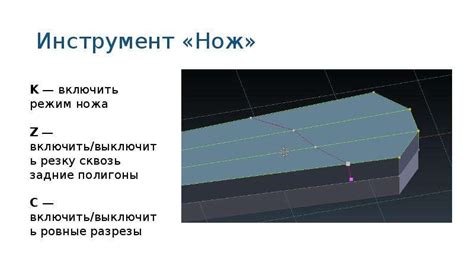 Создание разрезов и "слез"