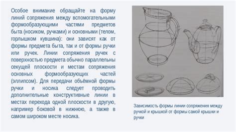 Создание ручки и носика