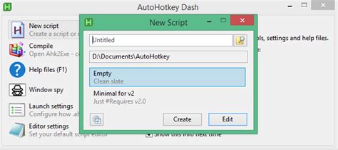 Создание скрипта AutoHotkey