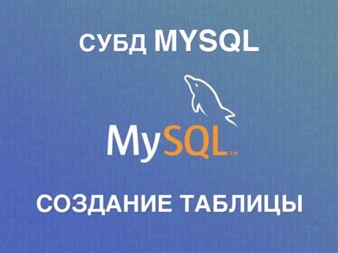 Создание таблицы MySQL с помощью Java