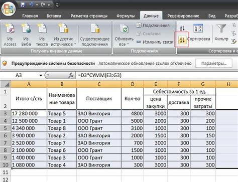 Сортировка данных по возрасту