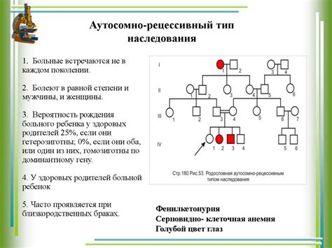 Составление родословной и определение типа наследования