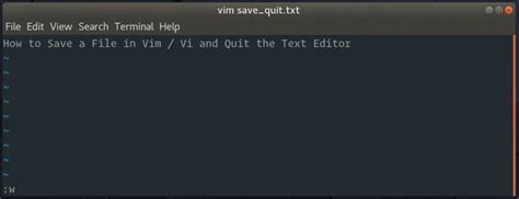 Сохранение и выход из редактора vi