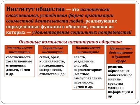 Социальные институты и формирование ценностей