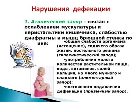 Спазмы гладкой мускулатуры и нарушение перистальтики кишечника