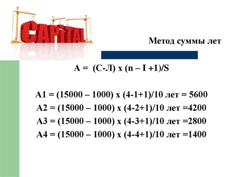 Способы расчета амортизации