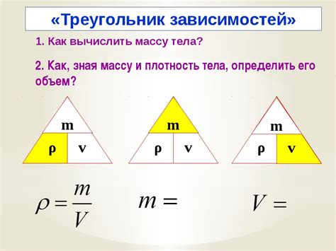 Способы расчёта массы по известной силе