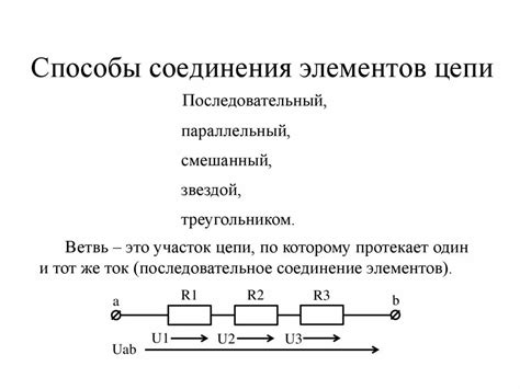 Способы соединения цепи