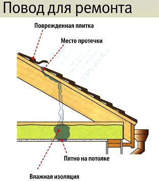 Способы устранения протечки крыши в доме