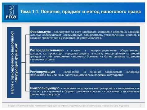 Структура налогового права