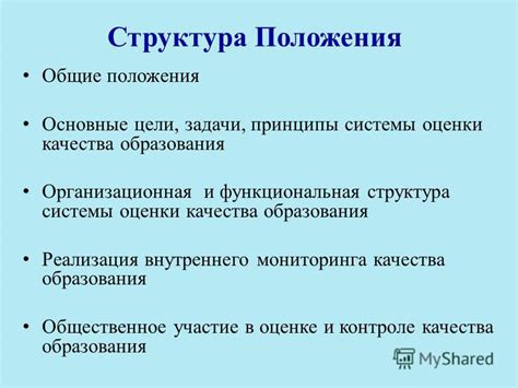 Структура положения