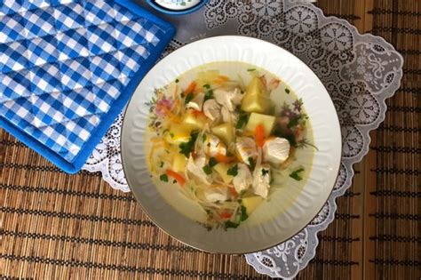 Суп с макаронами и куриной грудкой