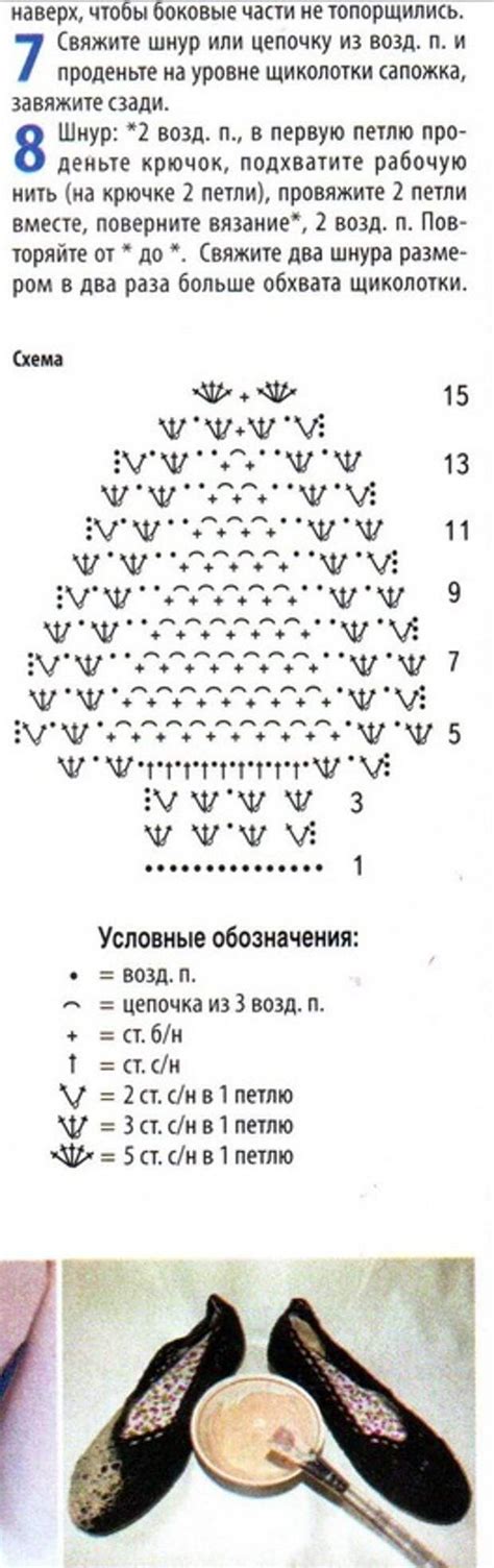 Схема и описание связывания обуви