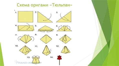 Схема оригами растений