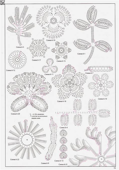 Схемы связывания ирландского кружева крючком для начинающих