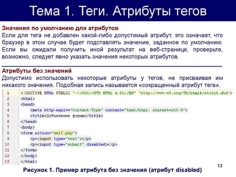 Теги и их использование в HTML