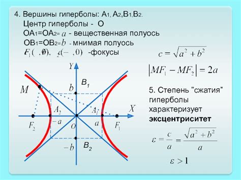 Теория о вершинах гиперболы