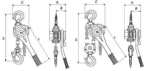 Технические характеристики талей цепных ручных на опускание