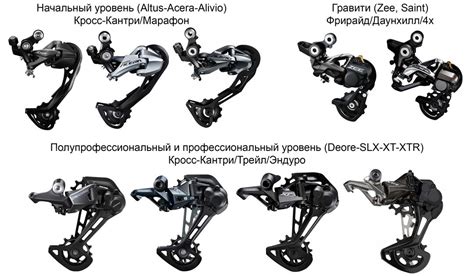 Типы переключателей Шимано