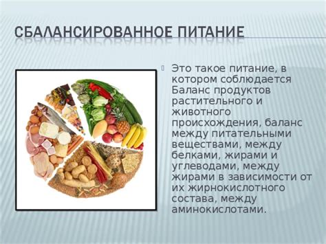 Традиционное питание и баланс продуктов