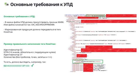 Требования к дубликату УПД