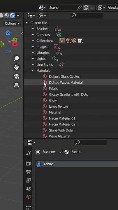 Удаление материалов в Blender