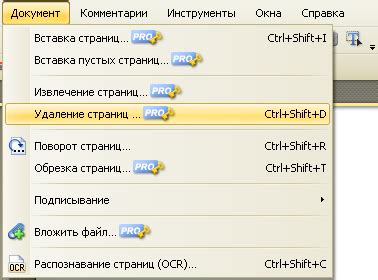 Удаление страниц в PDF редакторе