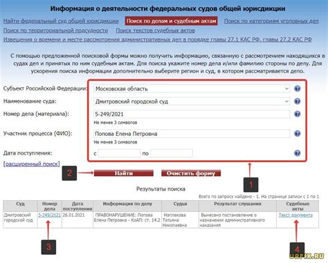 Узнайте приговор по номеру дела с помощью детальной инструкции